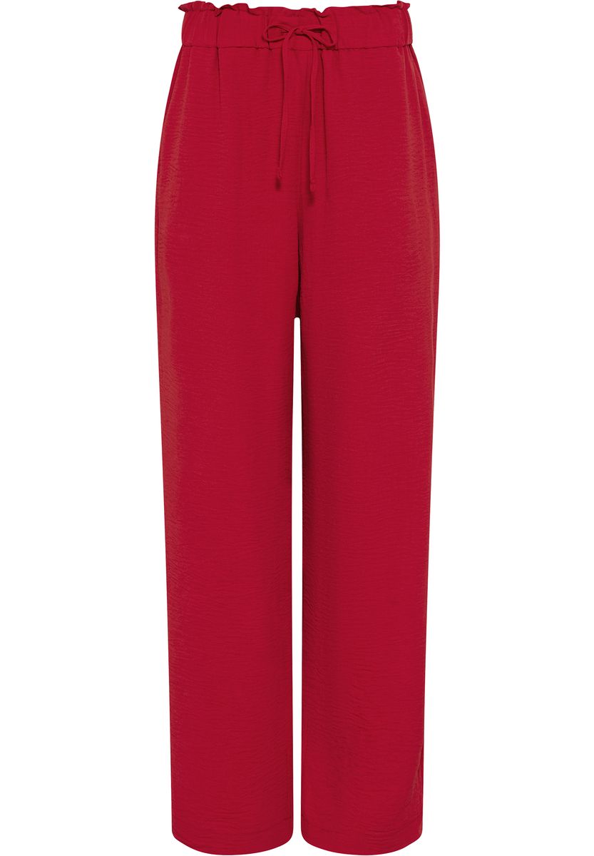 Fließende Wide-Leg-Hose mit Tunnelzug