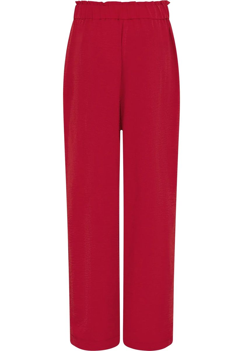 Fließende Wide-Leg-Hose mit Tunnelzug