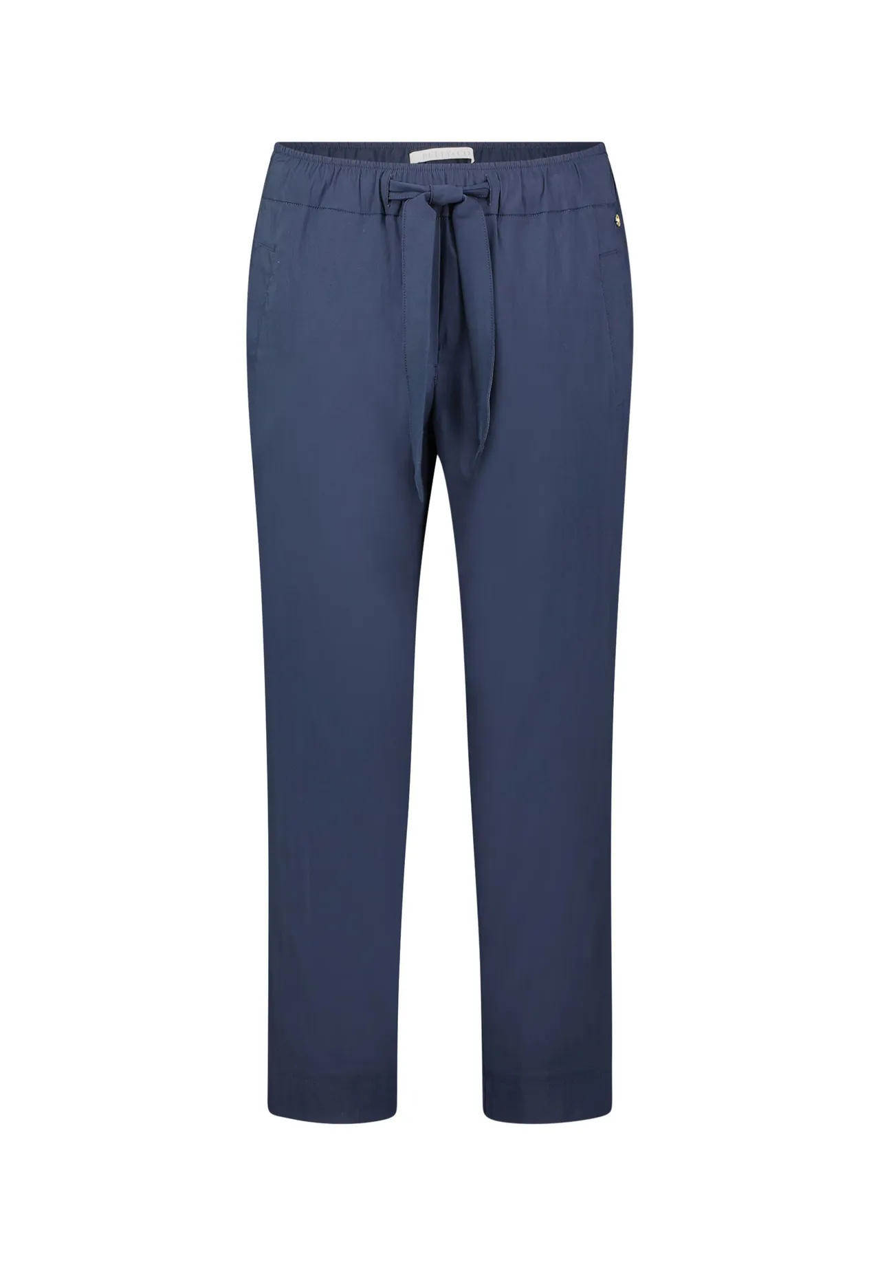 Legere Hose mit geradem Bein und Bindegürtel