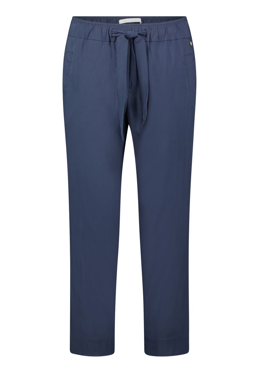 Legere Hose mit geradem Bein und Bindegürtel