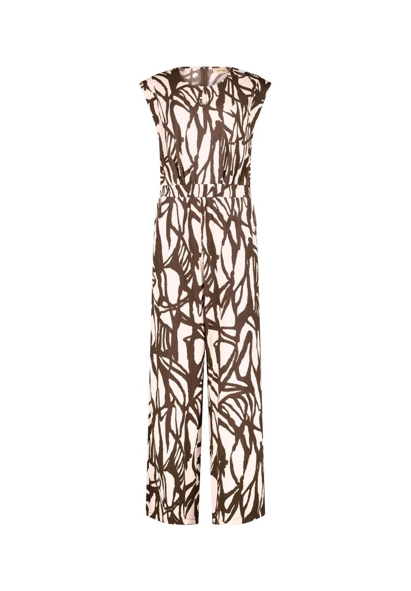 Ärmelloser Jumpsuit mit abstraktem Muster