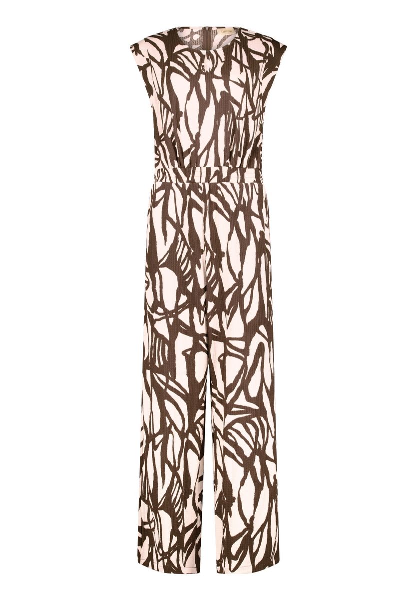 Ärmelloser Jumpsuit mit abstraktem Muster