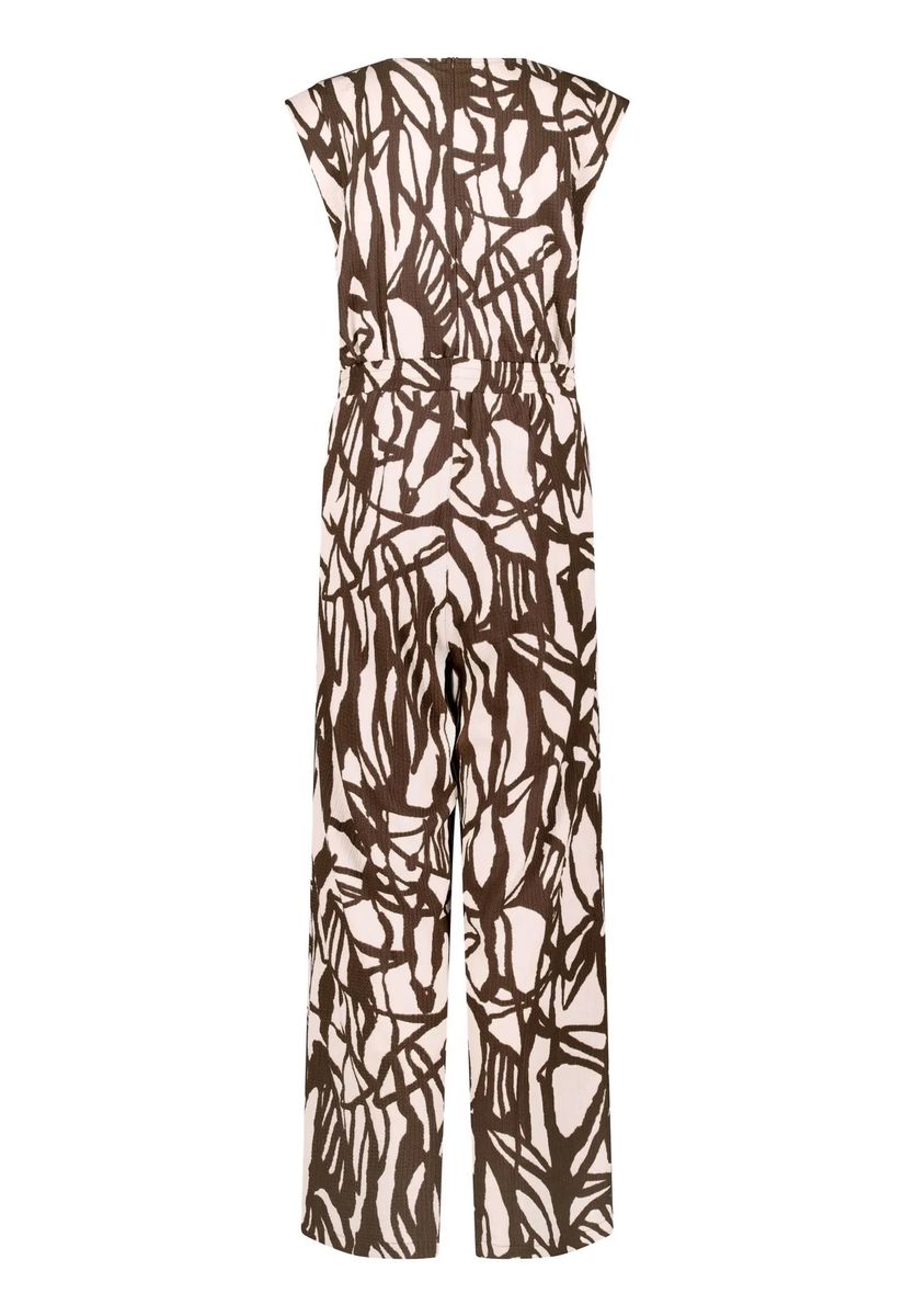 Ärmelloser Jumpsuit mit abstraktem Muster