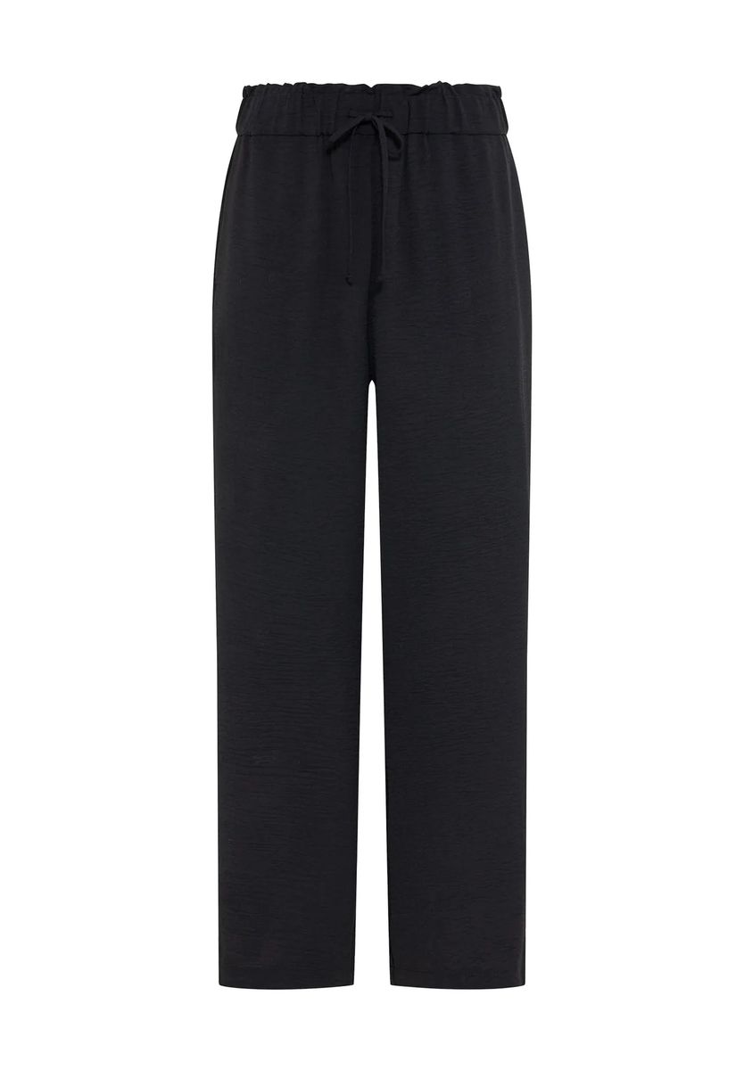 Lockere Stoffhose mit Tunnelzug