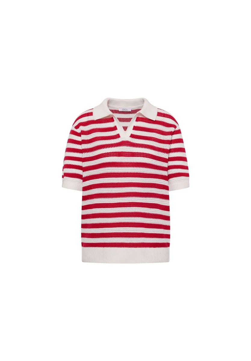 Gestreiftes Poloshirt aus Strick