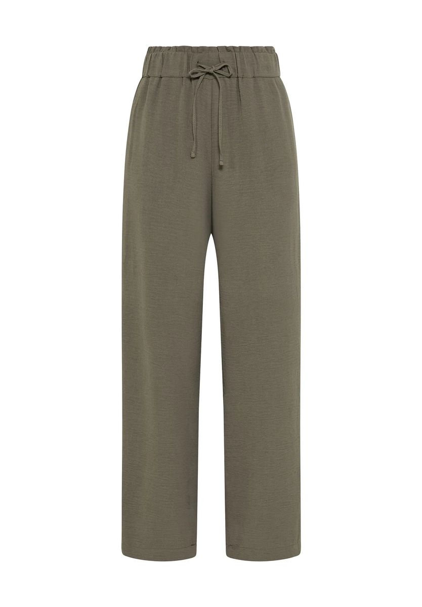 Weite Stoffhose mit Tunnelzug