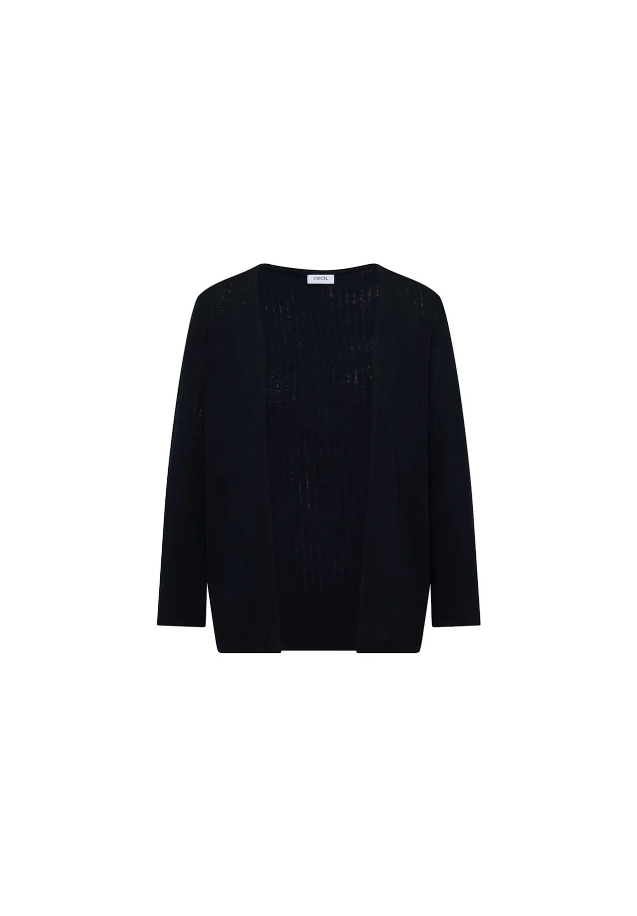 Leichter Ripp-Cardigan mit offener Front
