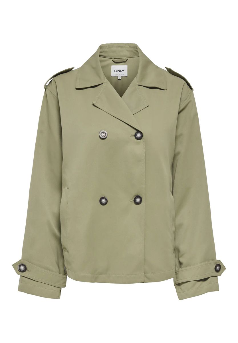 Zweireihiger Kurz-Trenchcoat
