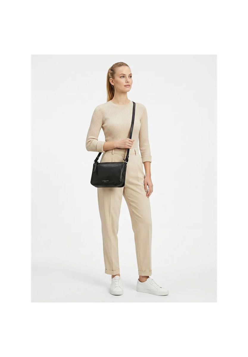 Minimalistische Nina Leder-Tasche mit Dreifachfach