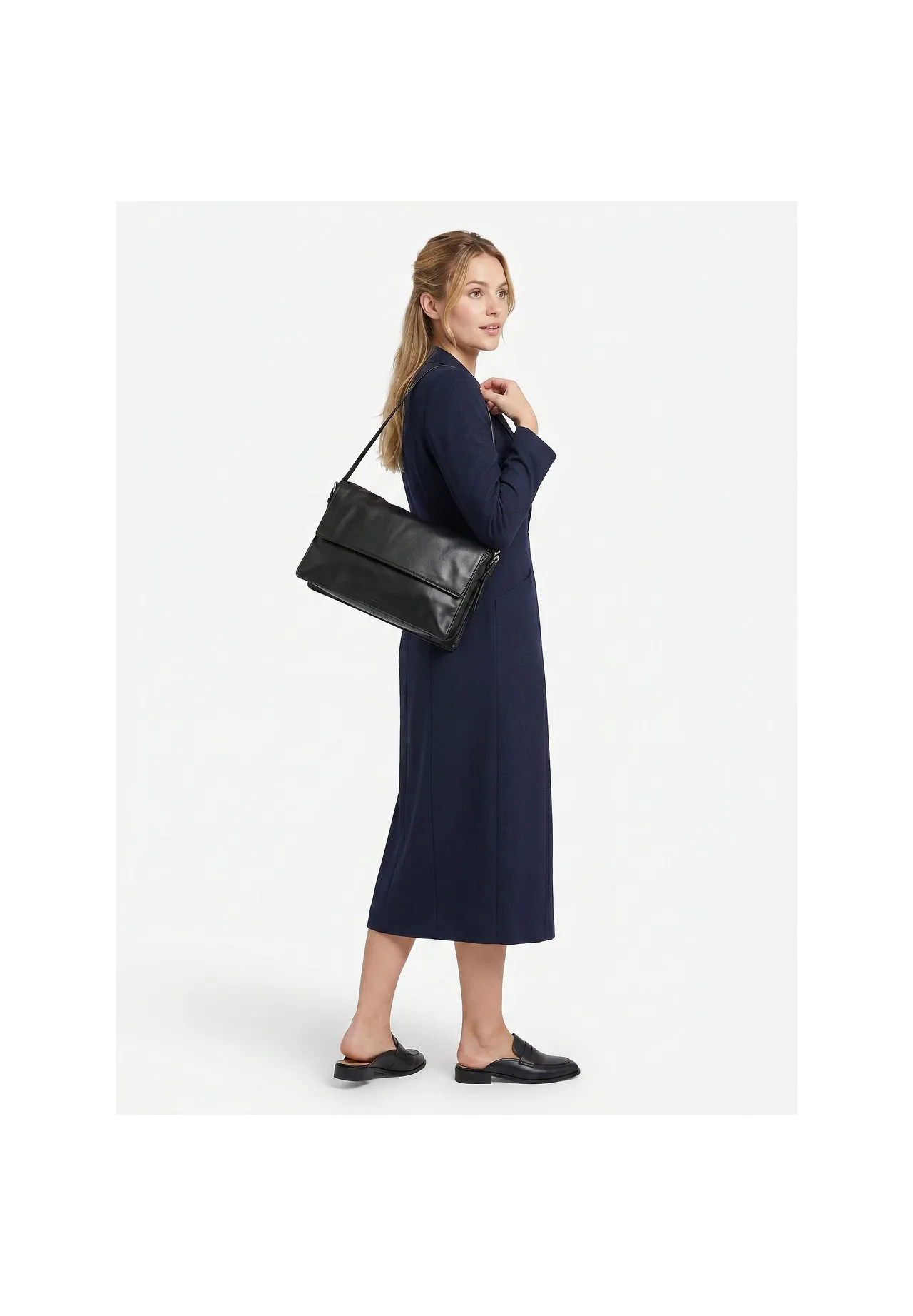 Lässige minimalistische Ledertasche