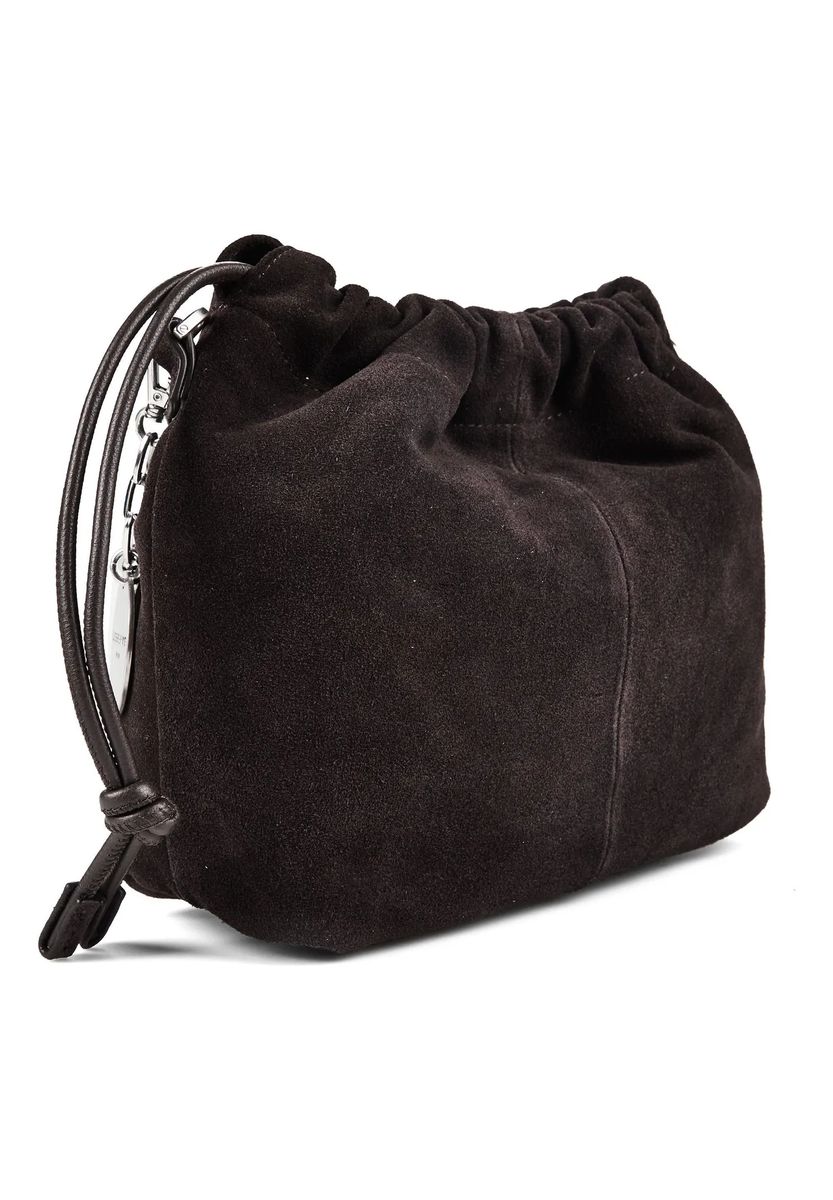 Wildleder Beuteltasche mit Kordelzug