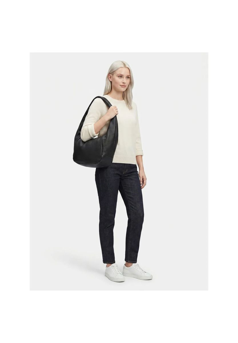 Schultertasche Farrah aus genarbtem Leder
