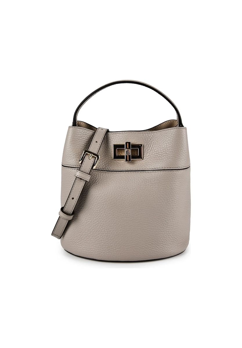 Elegante Beuteltasche aus genarbtem Leder