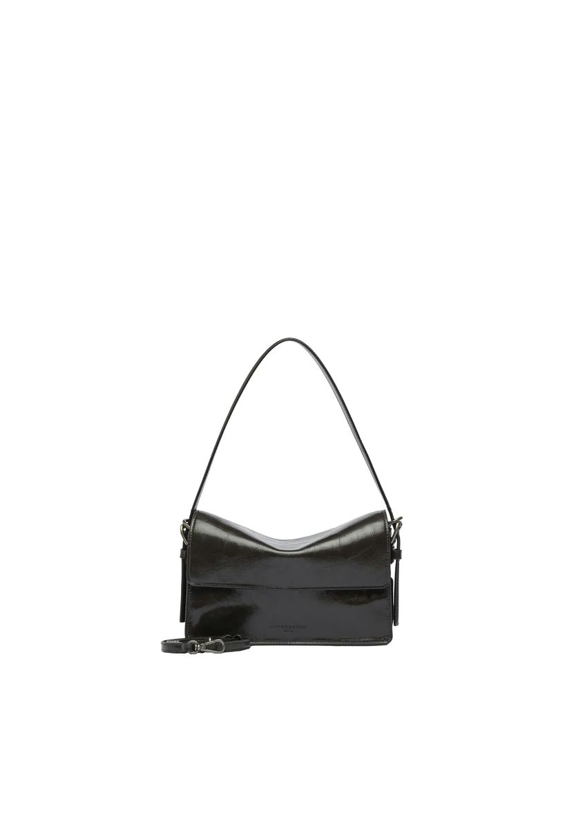 Elegante geschwungene Lederschultertasche