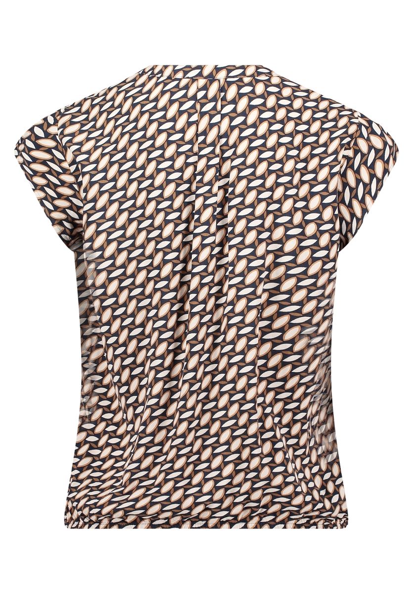 Kurzärmlige Shirtbluse mit Allover-Muster