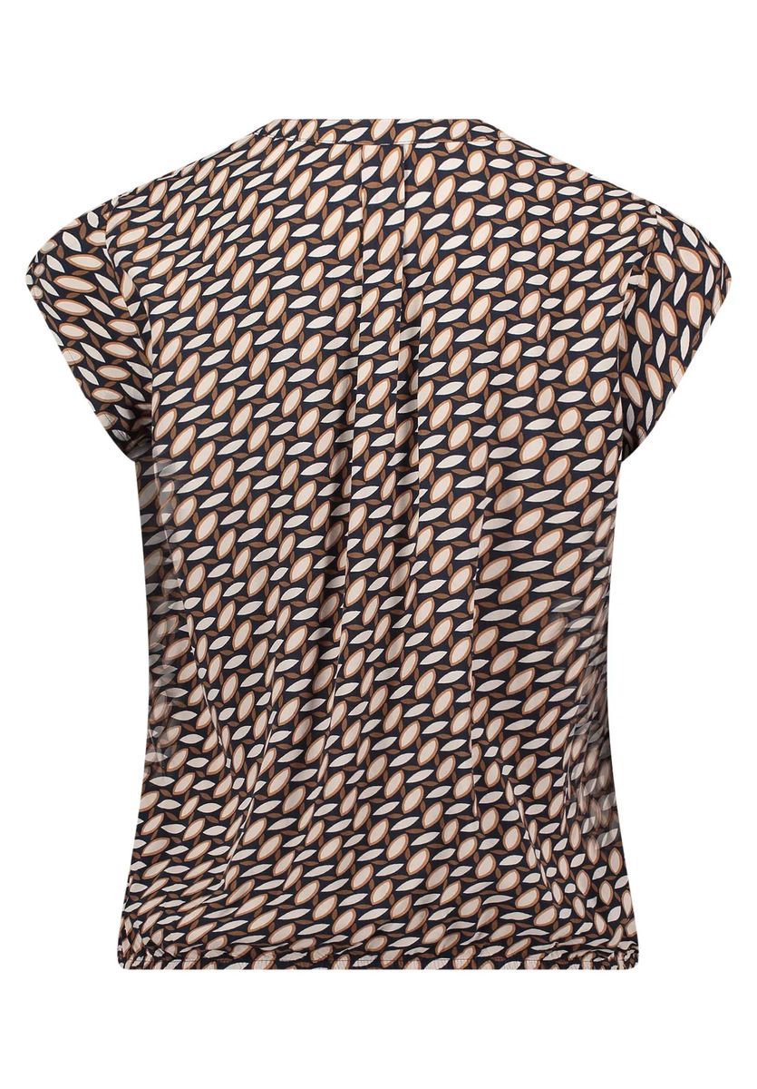 Kurzärmlige Shirtbluse mit Allover-Muster