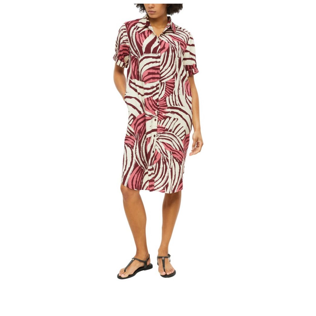 Hemdblusenkleid mit abstraktem Print