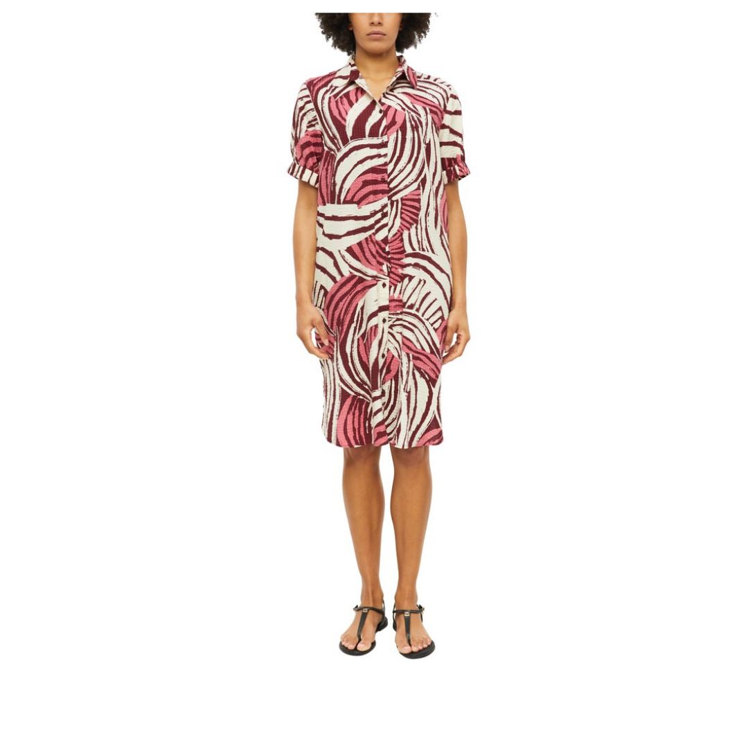 Hemdblusenkleid mit abstraktem Print
