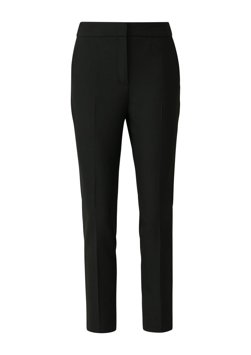 Schmal geschnittene High-Waist-Stoffhose
