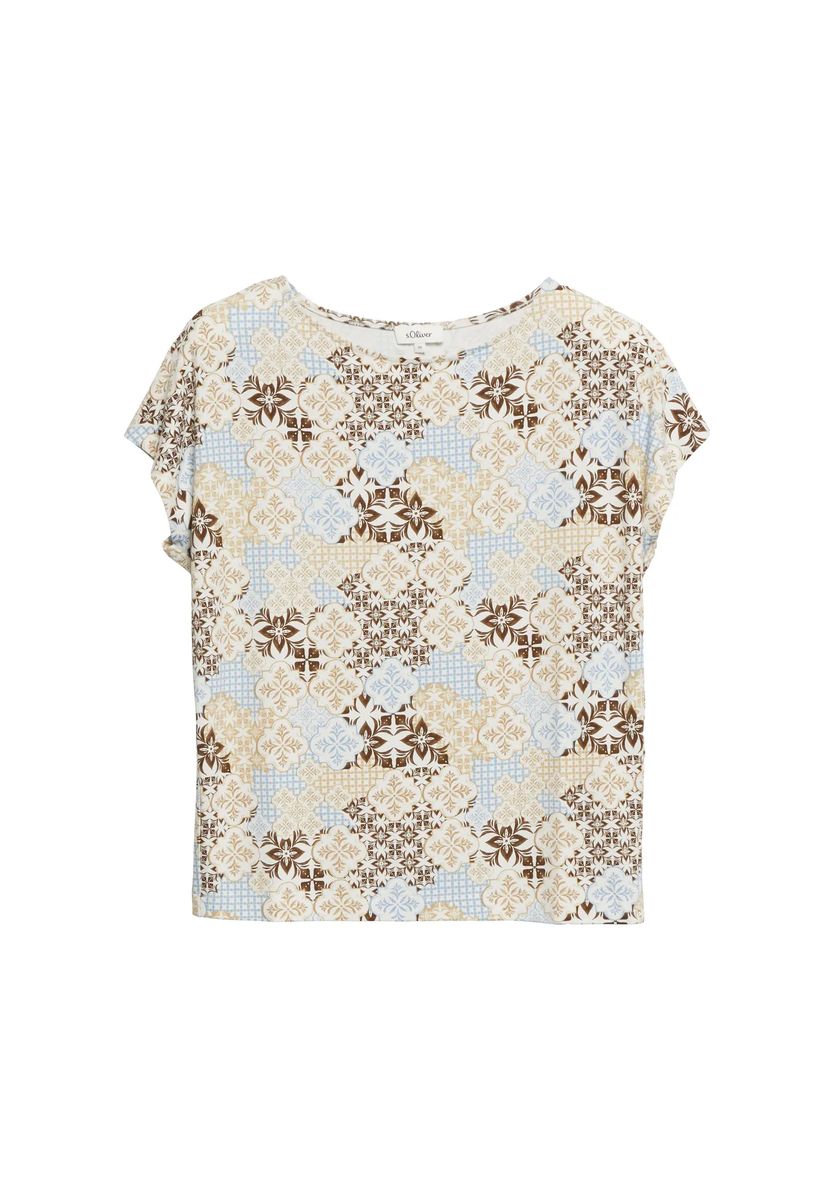 Lockeres T-Shirt mit Kachelmuster