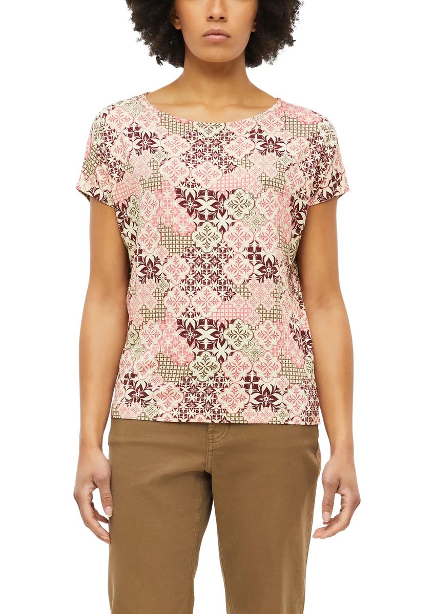 T-Shirt mit Allover-Fliesenmuster