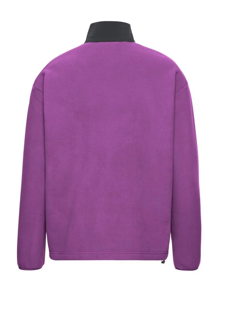 Sportliche Fleecejacke mit Stehkragen