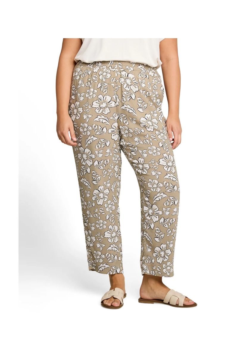 Lockere Schlupfhose mit Blumenmuster