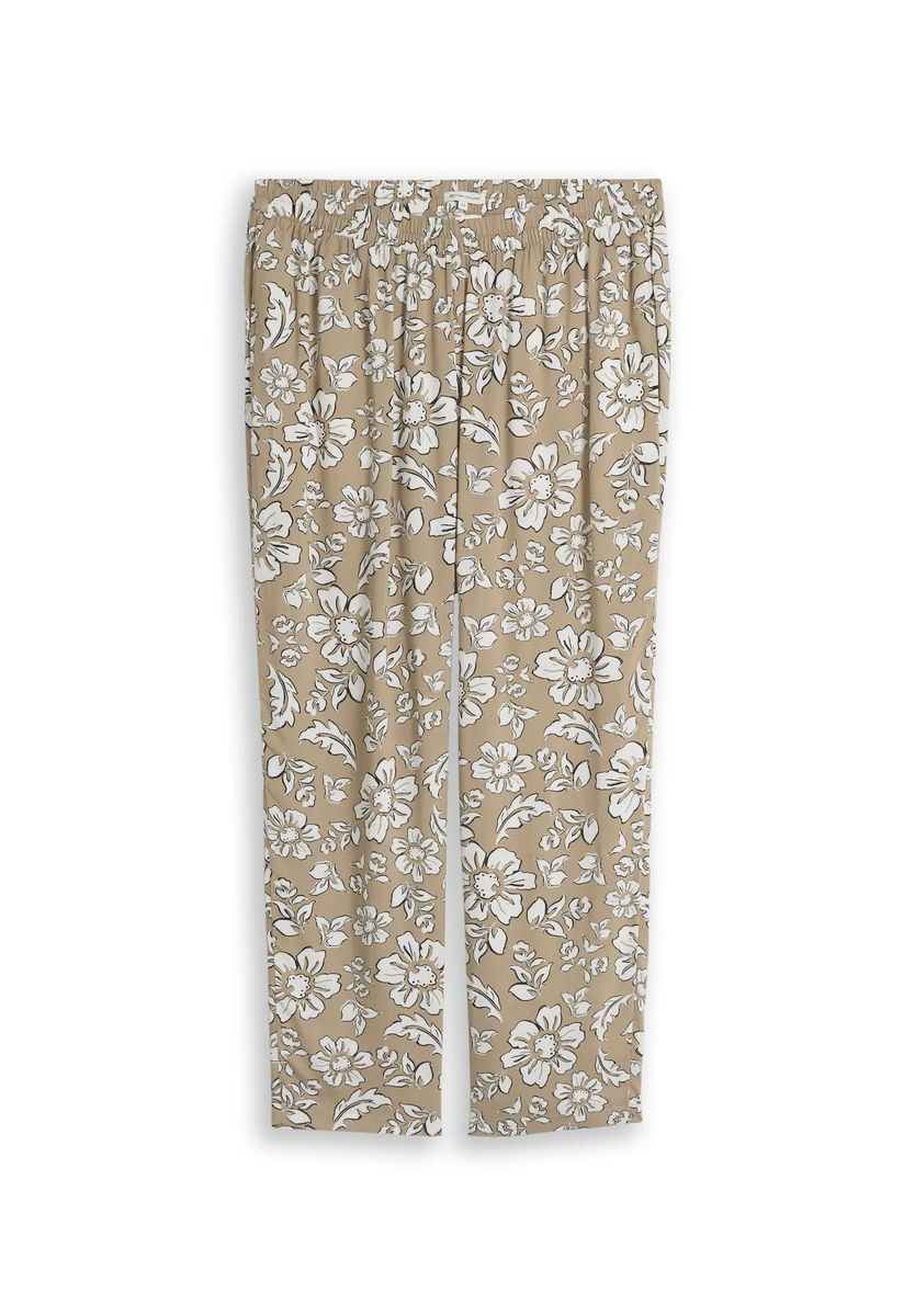 Lockere Schlupfhose mit Blumenmuster