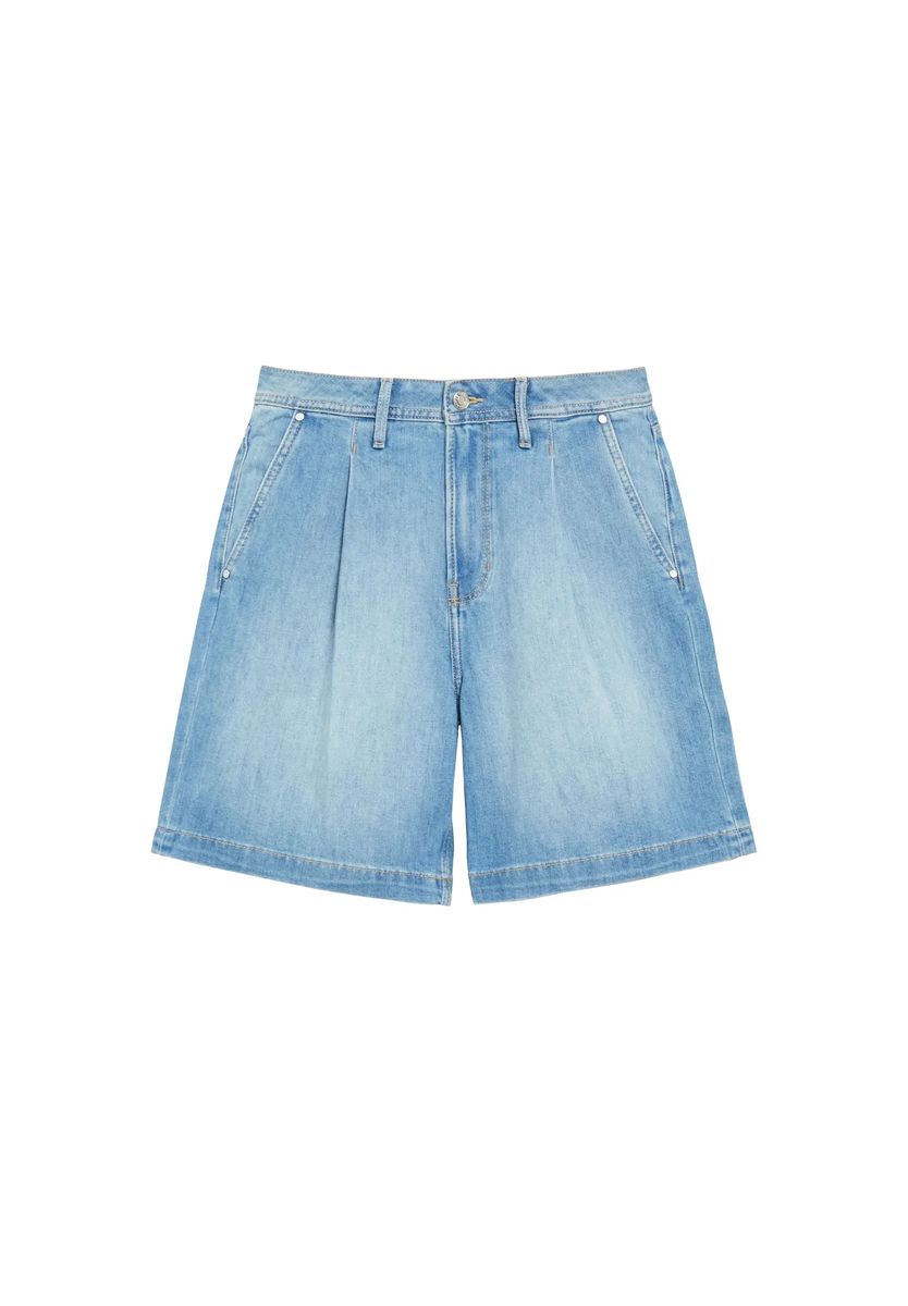 Jeans-Shorts mit weitem Bein