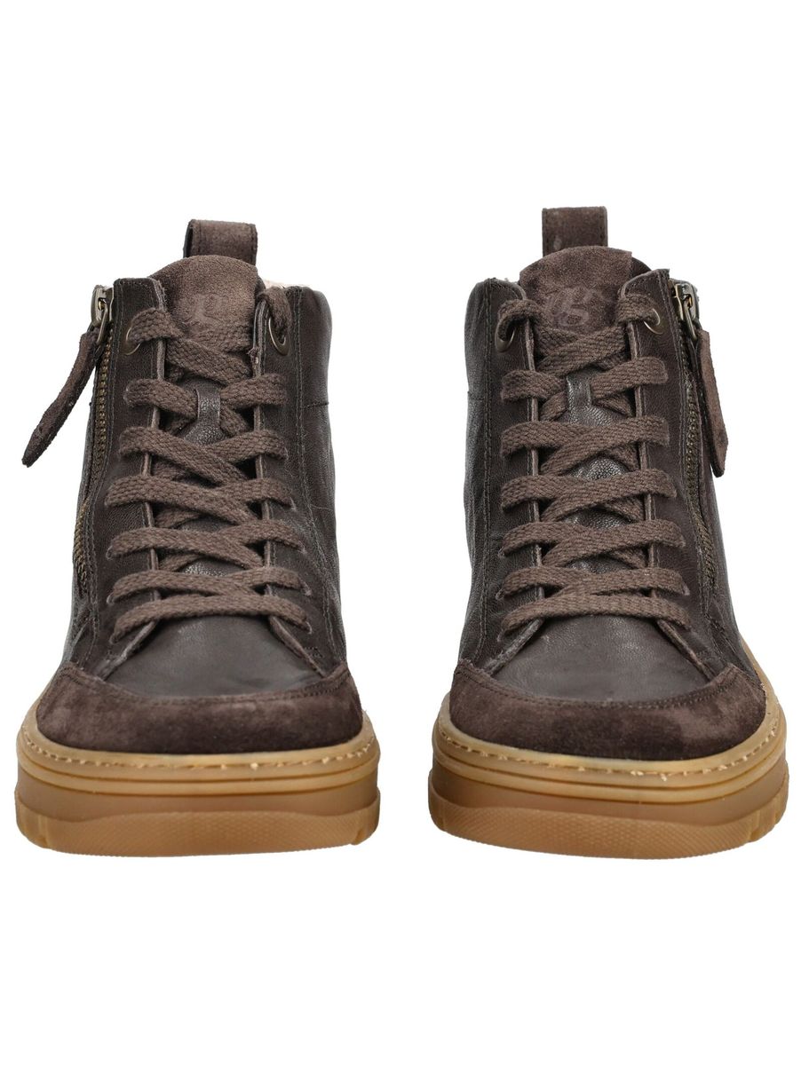 High-Top Leder-Sneaker mit Reißverschluss