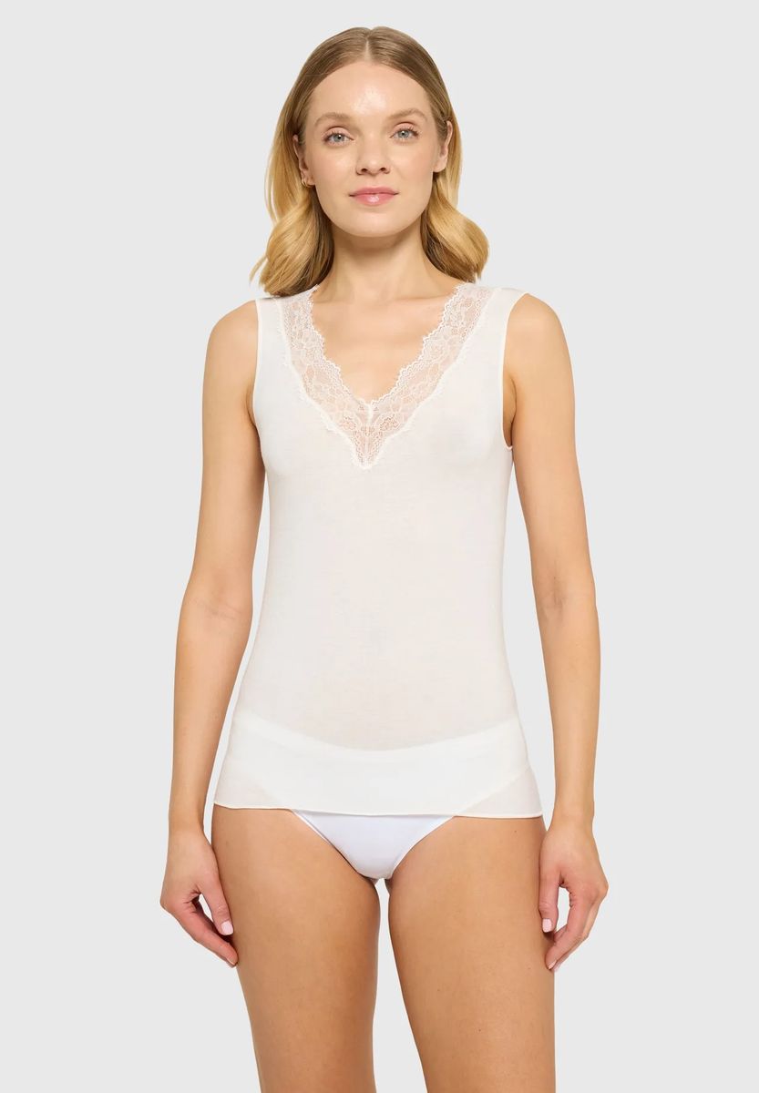 Ärmelloses Camisole-Top mit Spitze