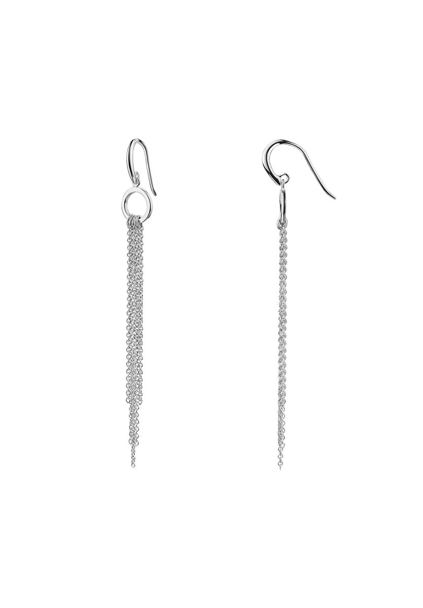Elegante Silber-Ohrhänger mit Mehrfachketten