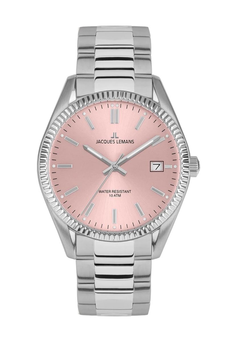 Elegante Armbanduhr mit geriffelter Lünette