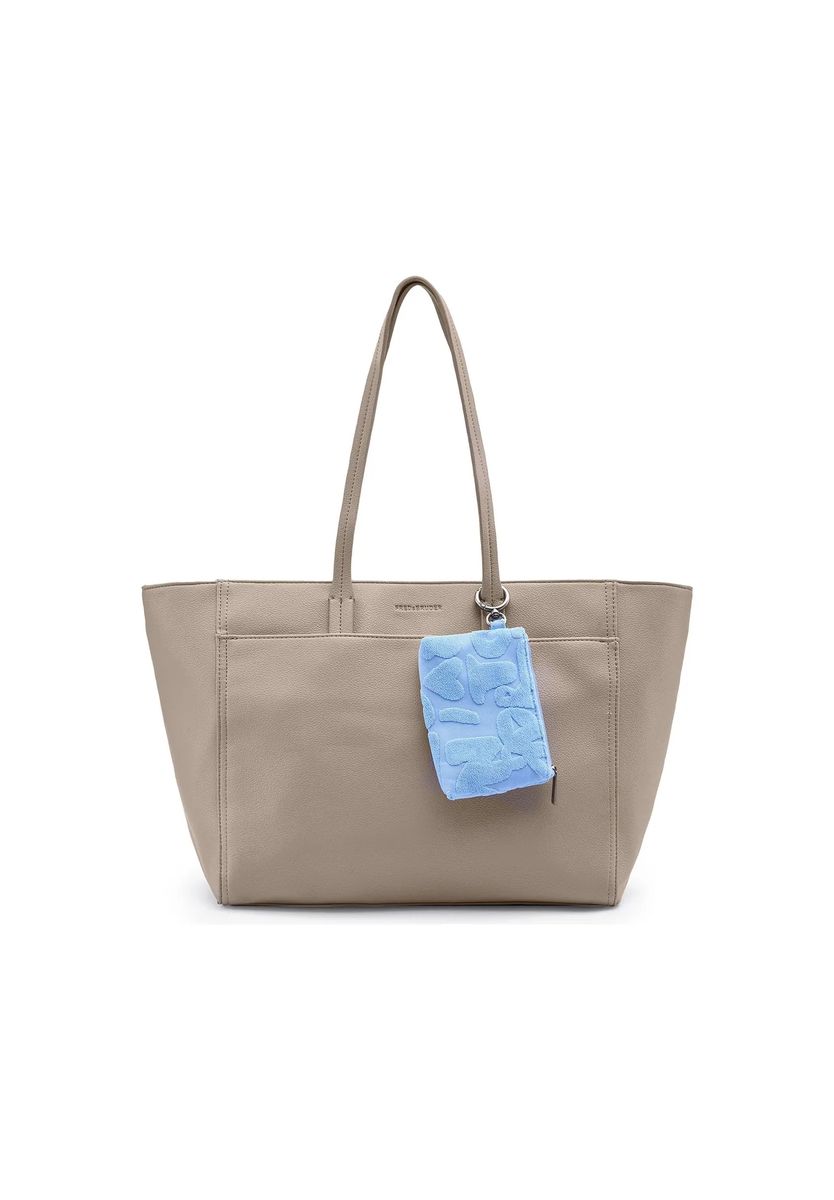 Elegante Leder-Shopper mit Anhänger