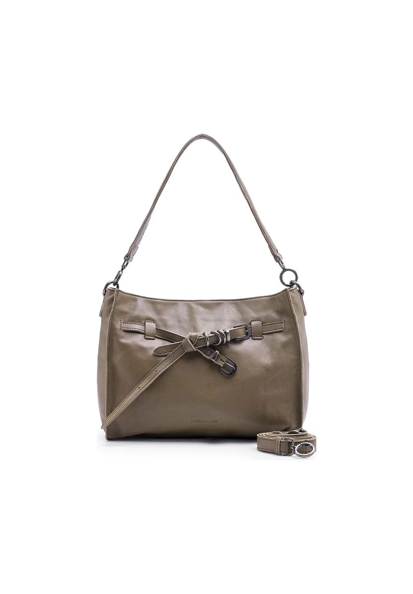 Leder-Schultertasche mit Schnallen-Detail