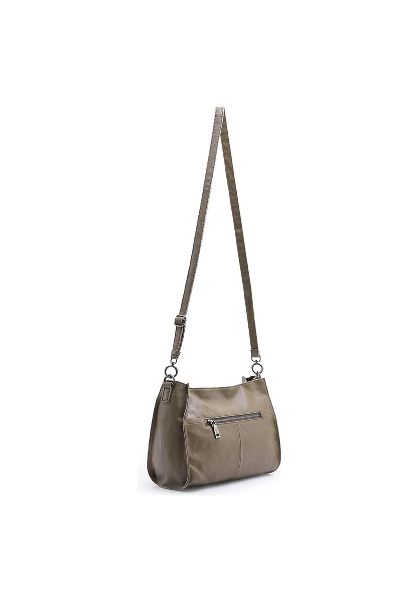 Leder-Schultertasche mit Schnallen-Detail