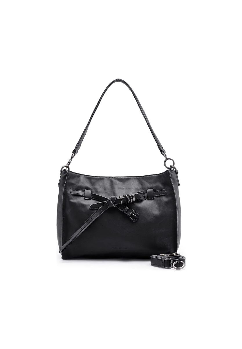 Lederschultertasche mit Knotendetail