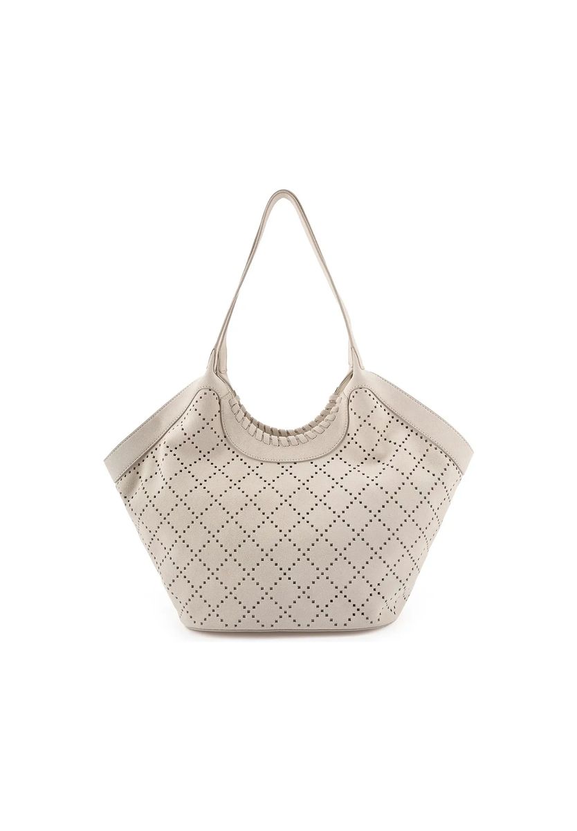 Perforierte Leder-Shopper-Tasche