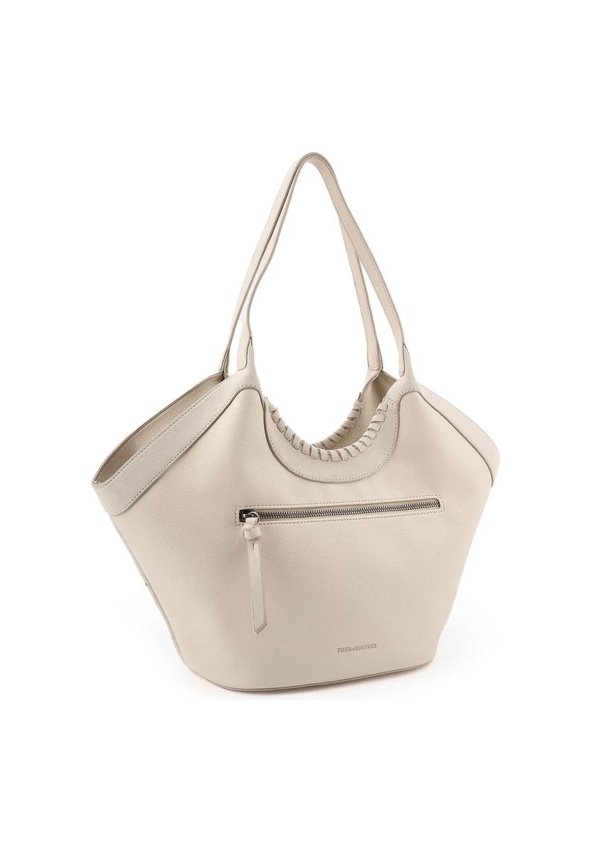 Perforierte Leder-Shopper-Tasche