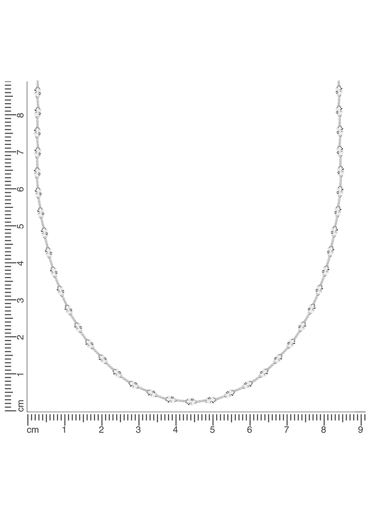 Schlichte strukturierte Sterlingsilber-Kette