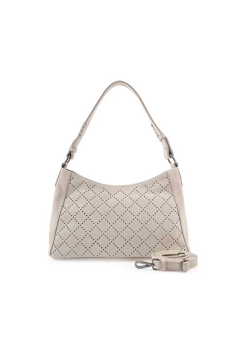 Perforierte Schultertasche aus Leder