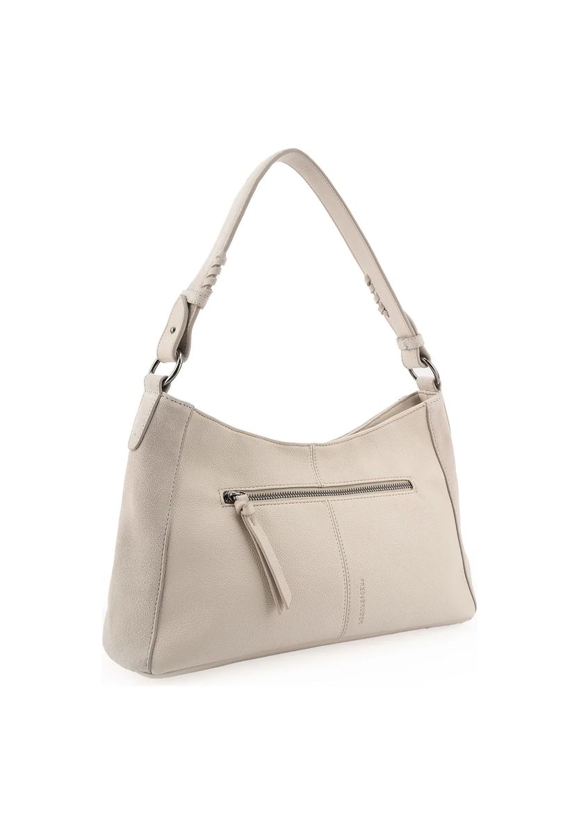 Perforierte Schultertasche aus Leder