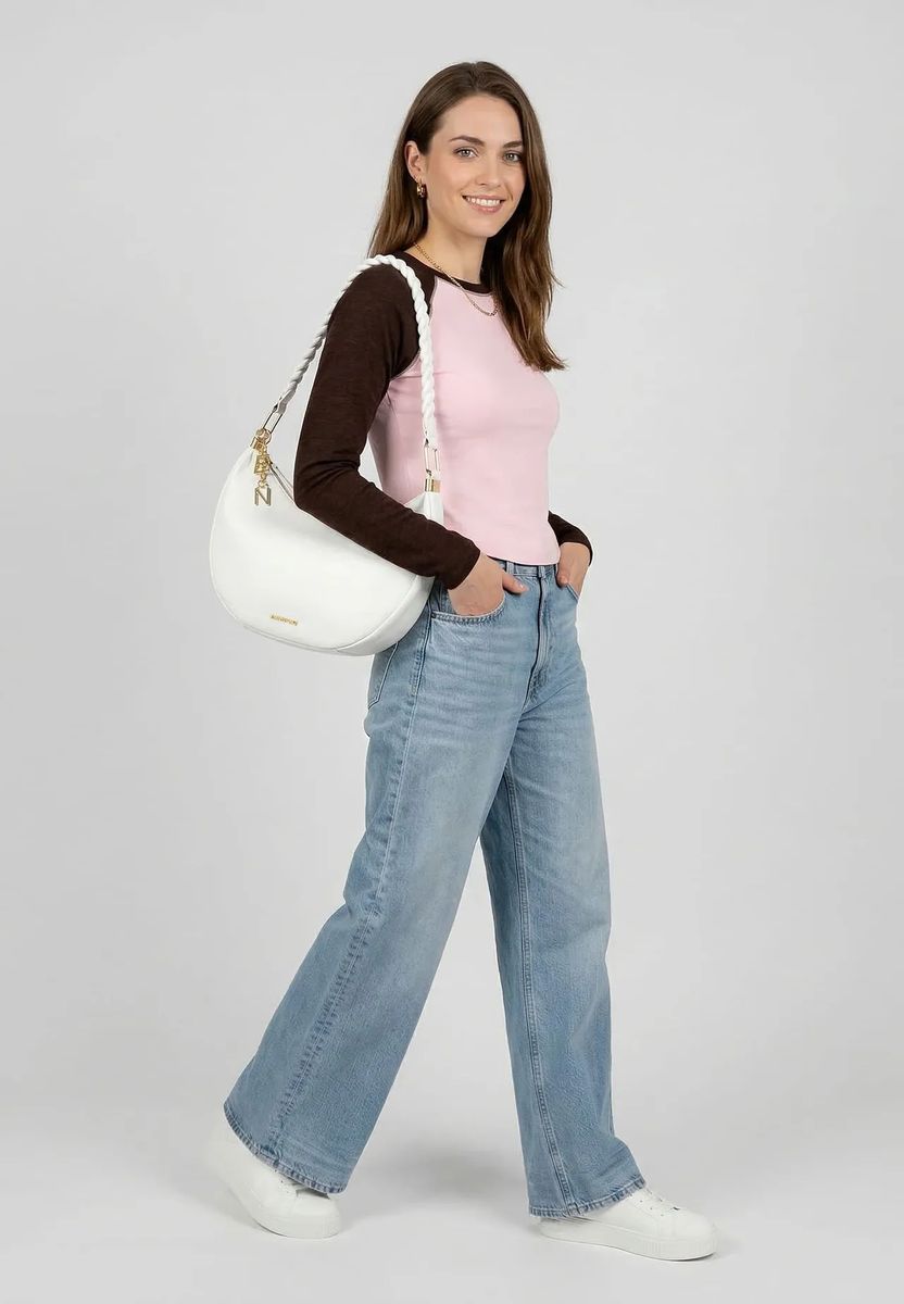 Hobo-Tasche mit geflochtenem Henkel