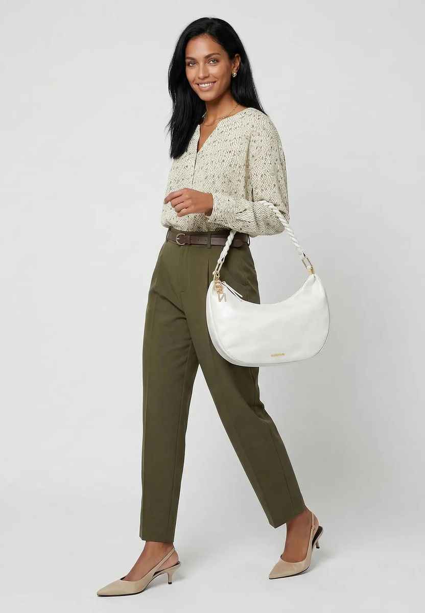 Hobo-Tasche mit geflochtenem Henkel