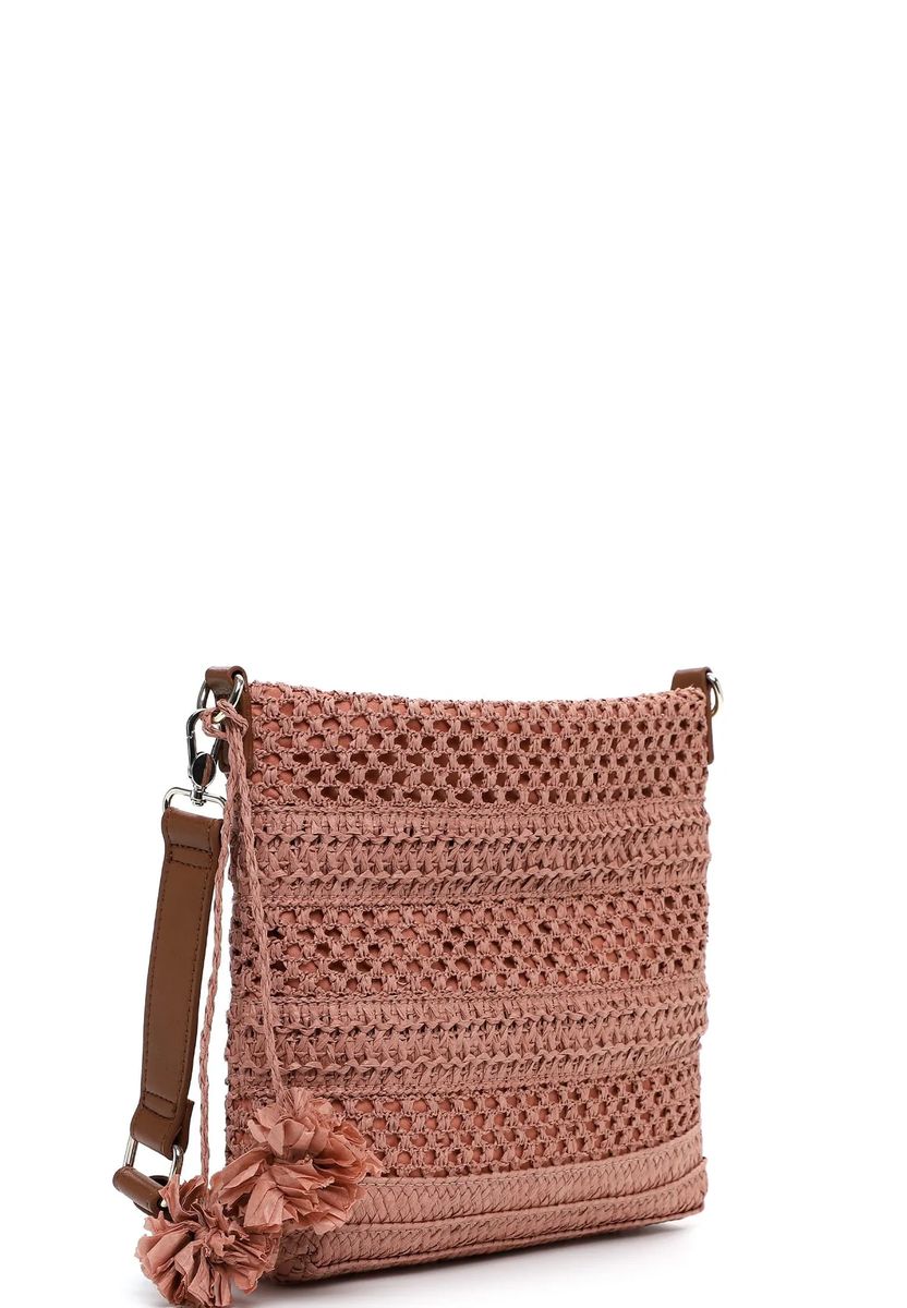 Filigrane Crossbody-Tasche aus Papiergeflecht