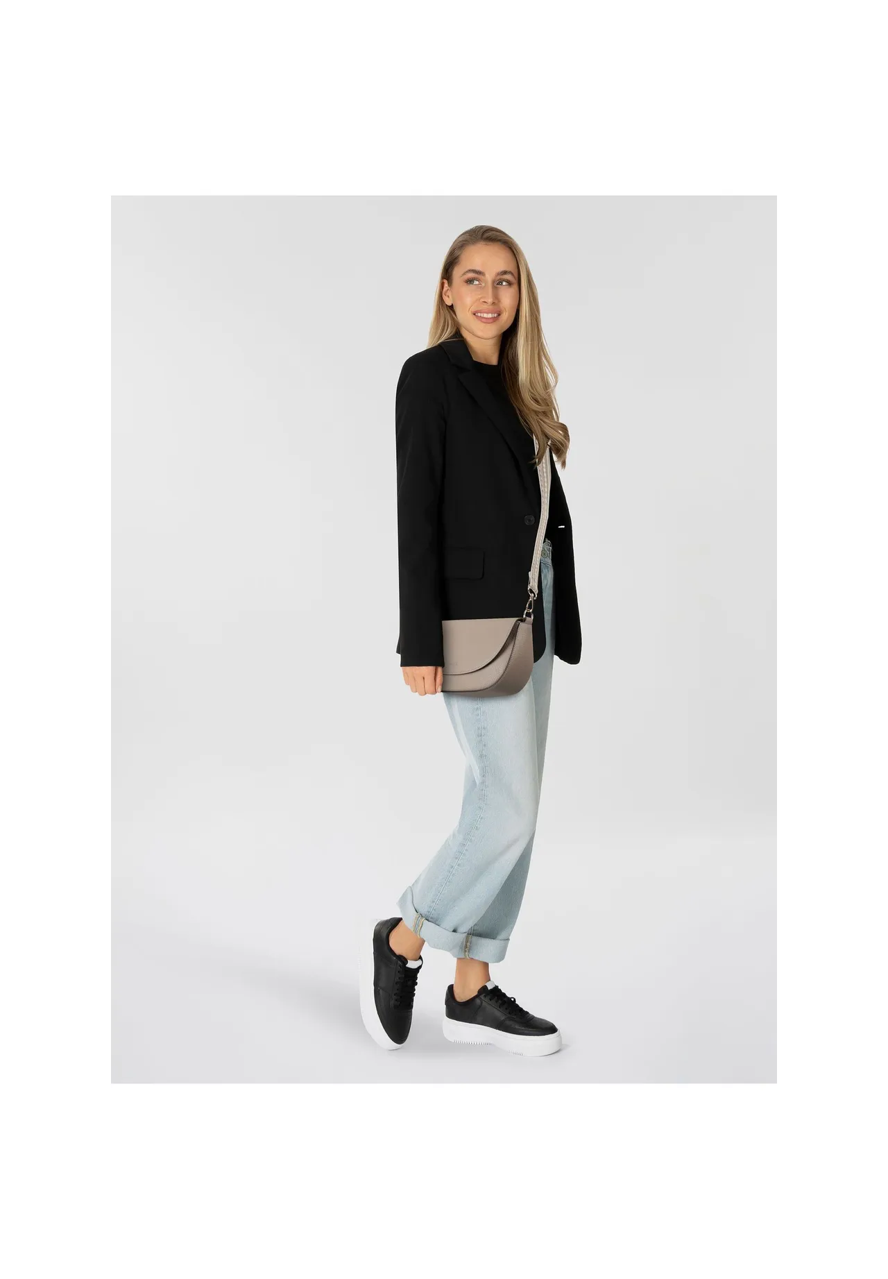 Elegante halbrunde Umhängetasche
