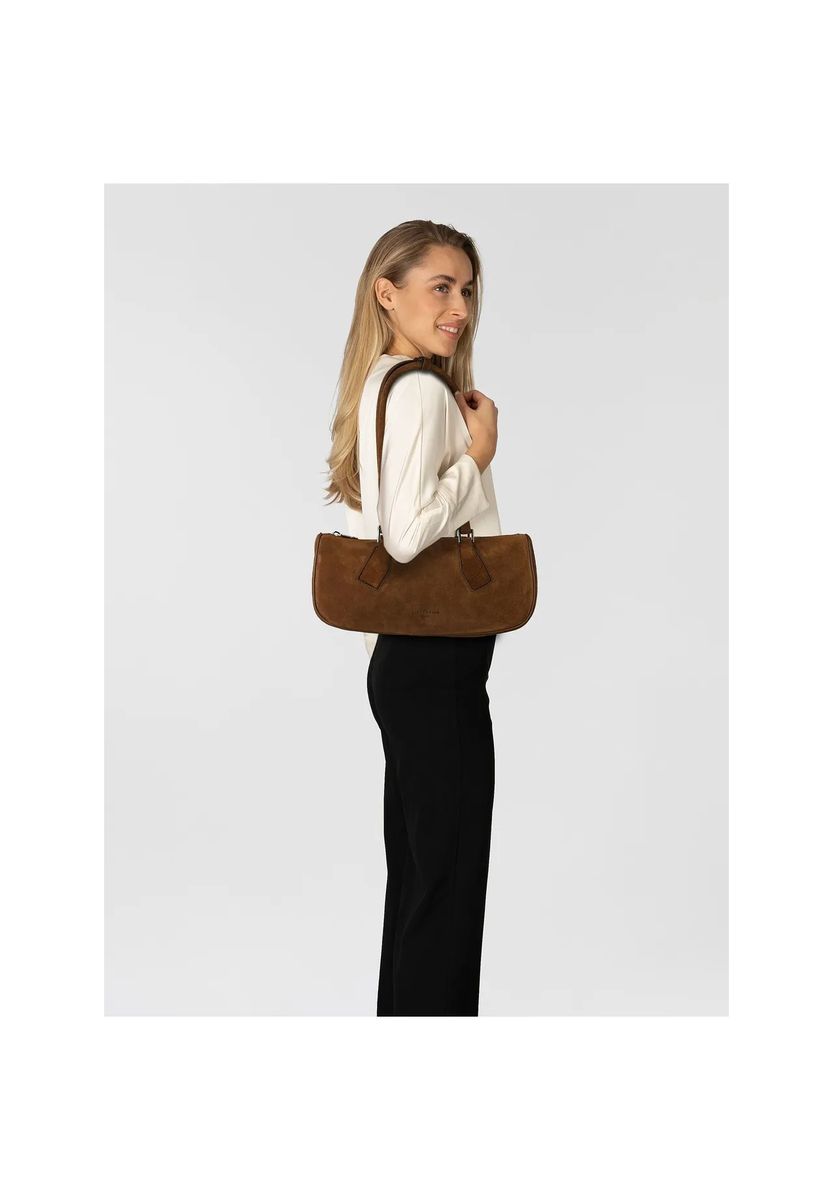 Baguette-Tasche aus Veloursleder