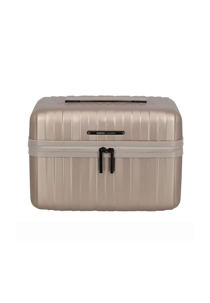 Elegantes geripptes Hartschalen-Beautycase
