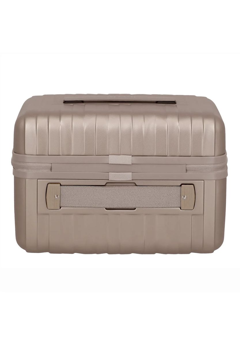 Elegantes geripptes Hartschalen-Beautycase