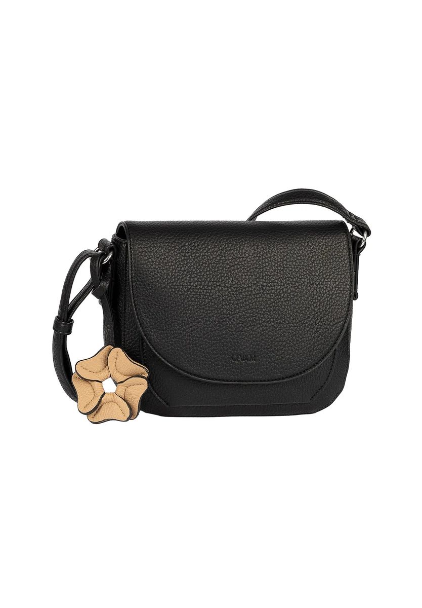Gekörnte Crossbody-Tasche mit Überschlag
